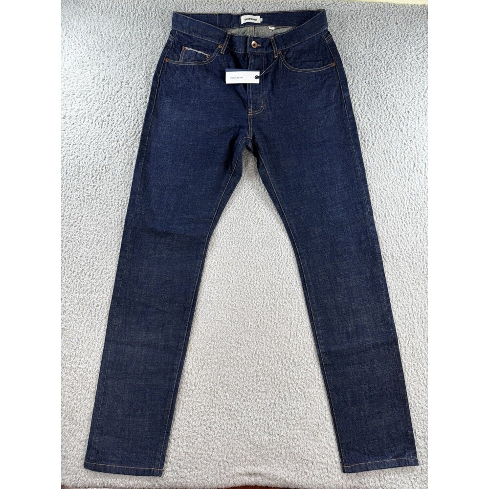 NWT TAYLOR STITCH THE SLIM JEAN IN RINSED ORGANIC SELVEDGE DENIM SIZE 32X34